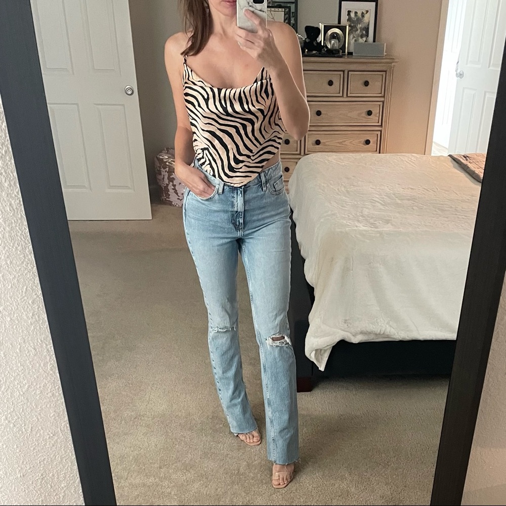 Asos tiger backless halter